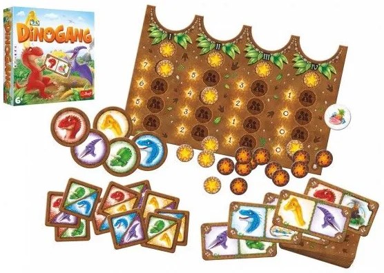 Joc de societate Dinogang in cutie 24 x 24 x 6 cm
