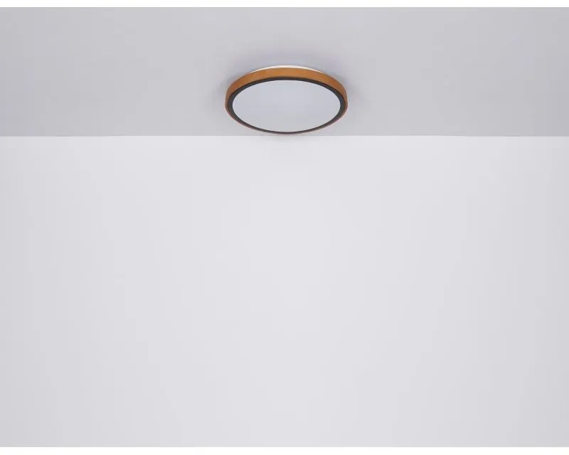 Plafoniera LED cu aspect lemn design modern Bruno maro 30,7cm 12W