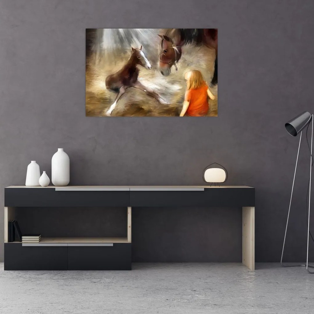 Tablou - Bine ai venit, căluțul mic (90x60 cm)