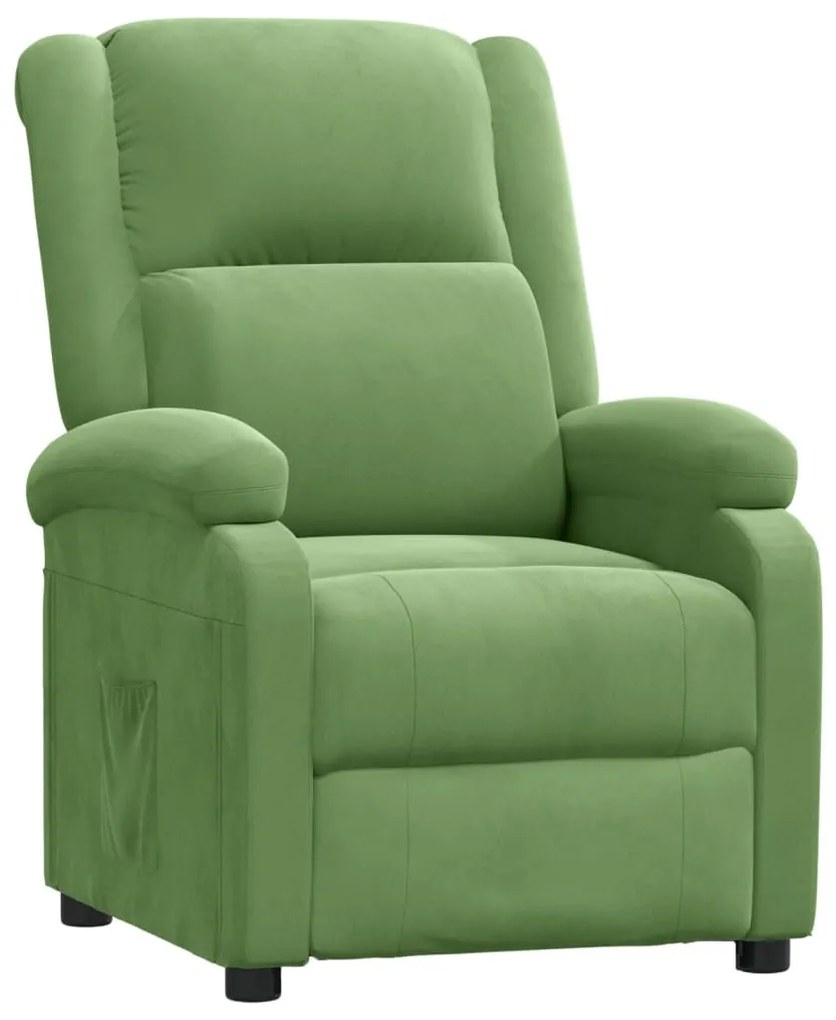 342402 vidaXL Fotoliu rabatabil, verde deschis, catifea