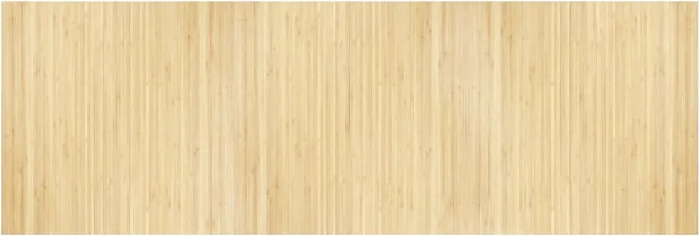 vidaXL Covor dreptunghiular, natural deschis, 100x300 cm, bambus