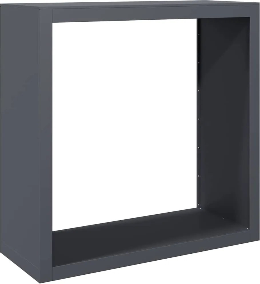 vidaXL Rastel pentru lemne de foc, antracit, 100x40x100 cm, oțel