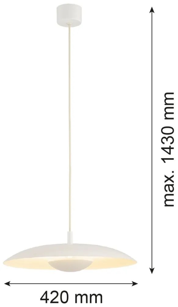 Lustra suspendata LED BOLTON 8867 alb crem