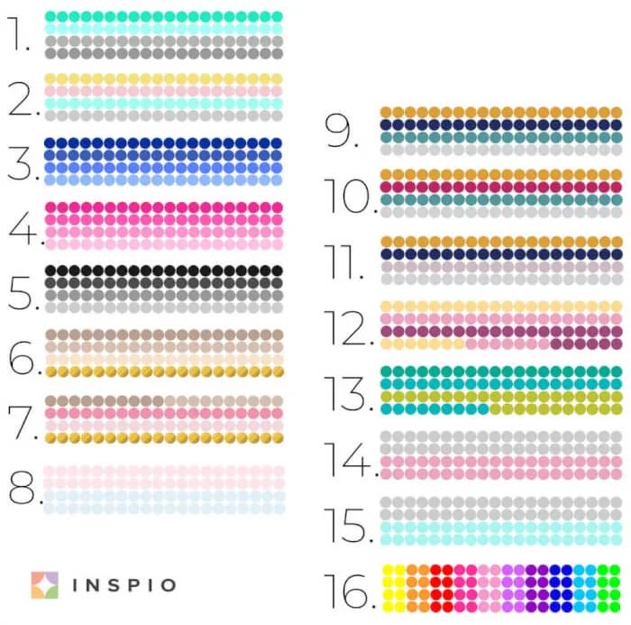 INSPIO Sfere în 16 culori pentru cameră, autocolante pentru perete