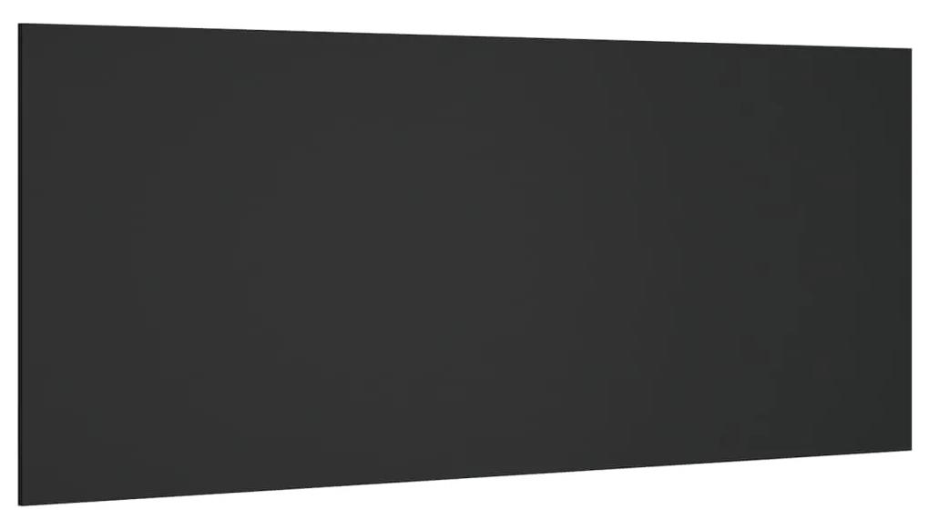 Tablie de pat, negru, 200x1,5x80 cm, lemn prelucrat Negru, 1