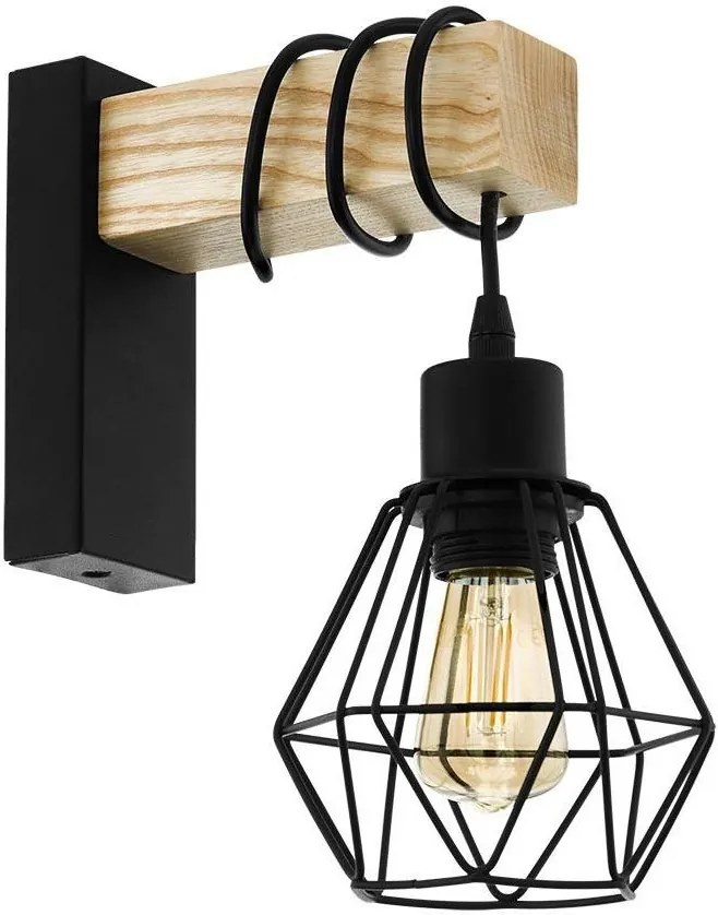 Eglo 43135 - Aplică perete TOWNSHEND 1xE27/60W/230V