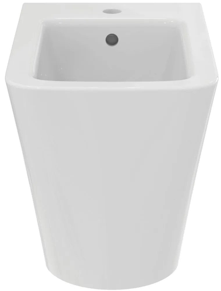 Bideu cu montare pe podea, 355x560 mm, cu preaplin, orificiu pentru baterie, alb