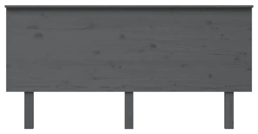 Tablie de pat, gri, 164x6x82,5 cm, lemn masiv de pin Gri, 164 x 6 x 82.5 cm, 1