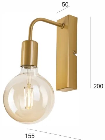 Aplică ASTRID 1xE27/60W/230V auriu