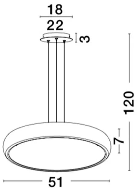 Lustra LED suspendata design modern Gap, alb