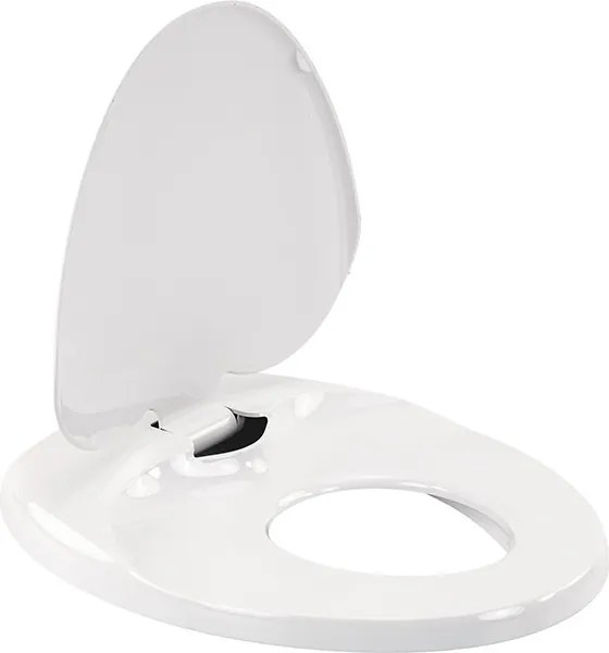 Capac de toaletă Rion Soft Close 2 în 1 cu reductor, plastic, alb