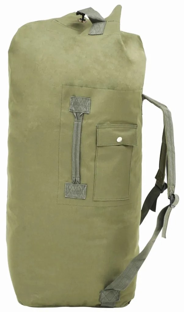 vidaXL Rucsac în stil militar, 85 L, verde măsliniu