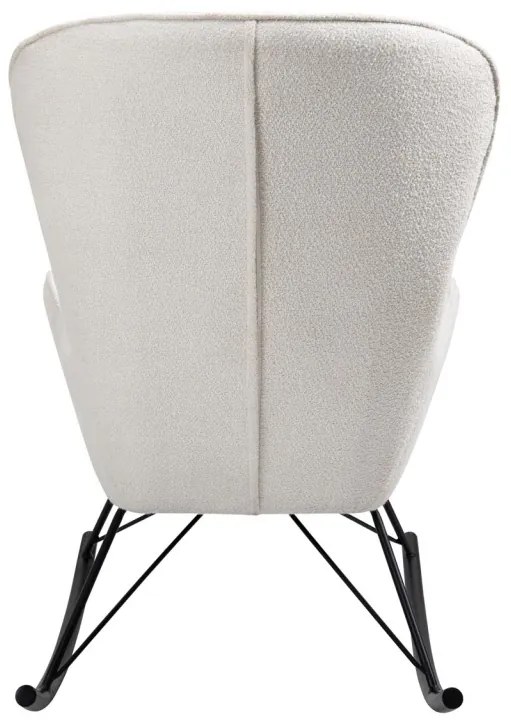 Fotoliu tip balansoar Liberto 3 alb/negru - H106 cm