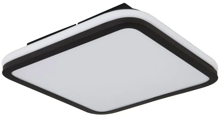 Plafoniera LED RGB cu telecomanda design modern Jaxxi negru 35x35cm