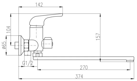 Baterie pentru cadă RAV Slezák SAZAVA SA053.5, crom lucios