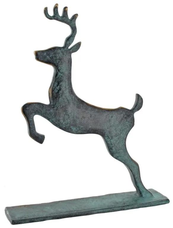 Statueta "Cerb", bronz masiv patinat, 29 cm