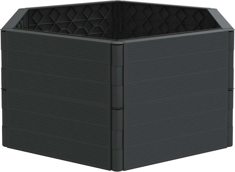 vidaXL Jardinieră de grădină, antracit, PP