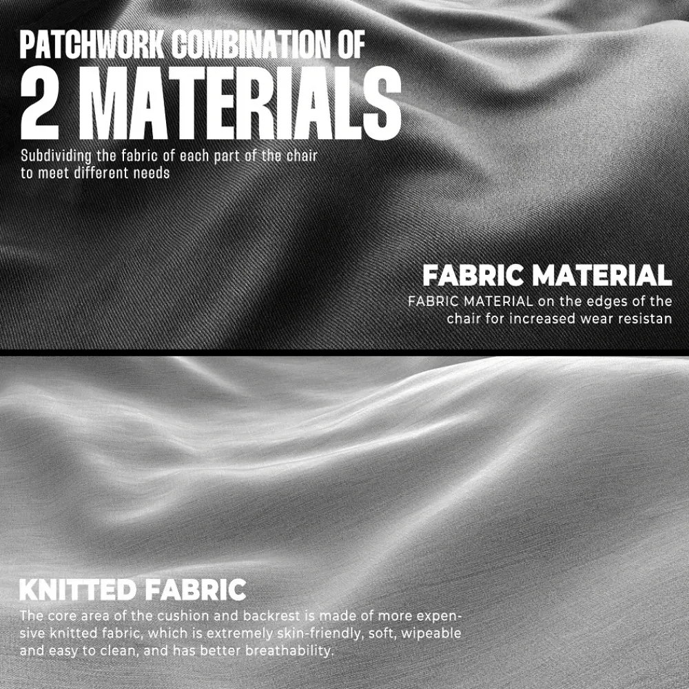 RESIGILAT- DOWINX Scaun gaming, ergonomic, suport lombar cu masaj, Șezut cu Arcuri Metalice și Spumă, Spătar înalt, rabatabil 90°-145°, Buzunar depozitare, Suport picioare, rezistent 150 kg, material textil respirabil, Negru