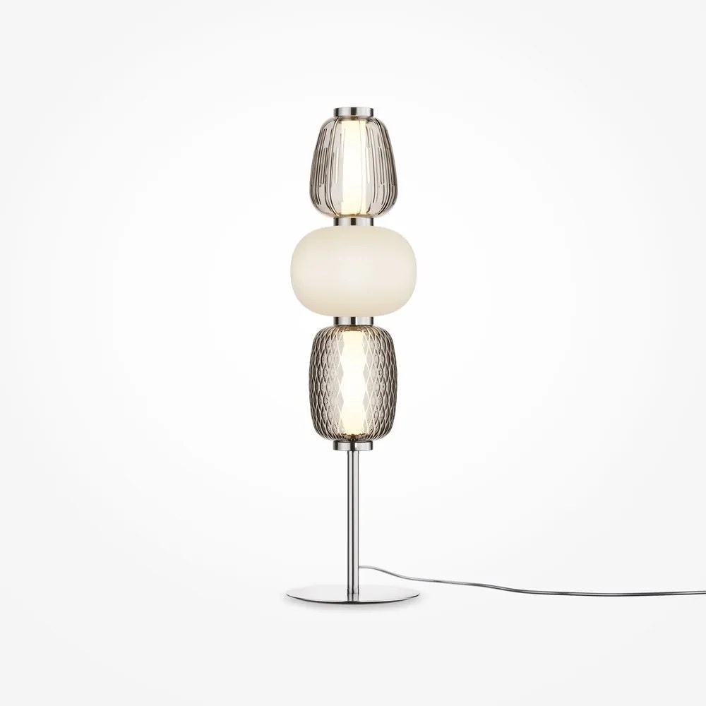 Veioza LED design modern decorativ Pattern crom