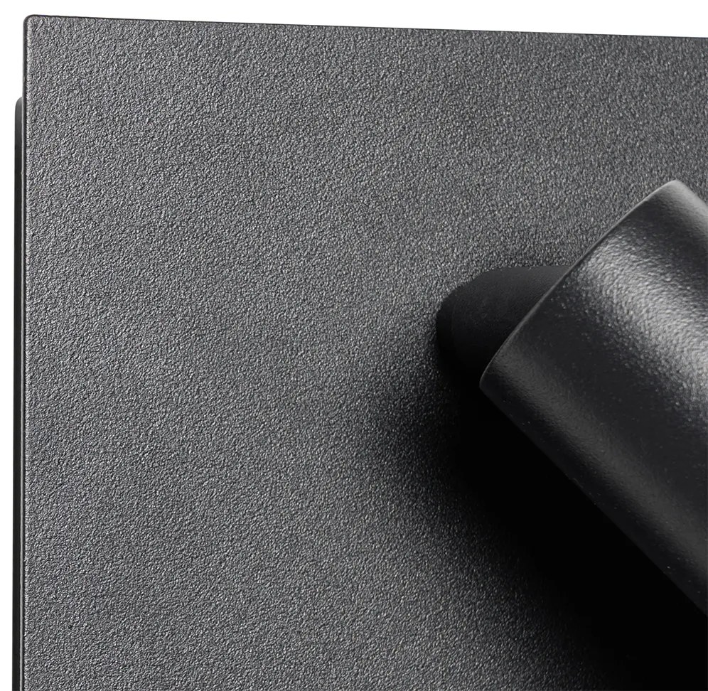 Lampa de perete exterioara moderna neagra cu LED IP54 - Simon