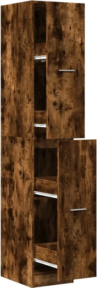 vidaXL Dulap de farmacie stejar fumuriu, 30x41x174,5cm, lemn prelucrat