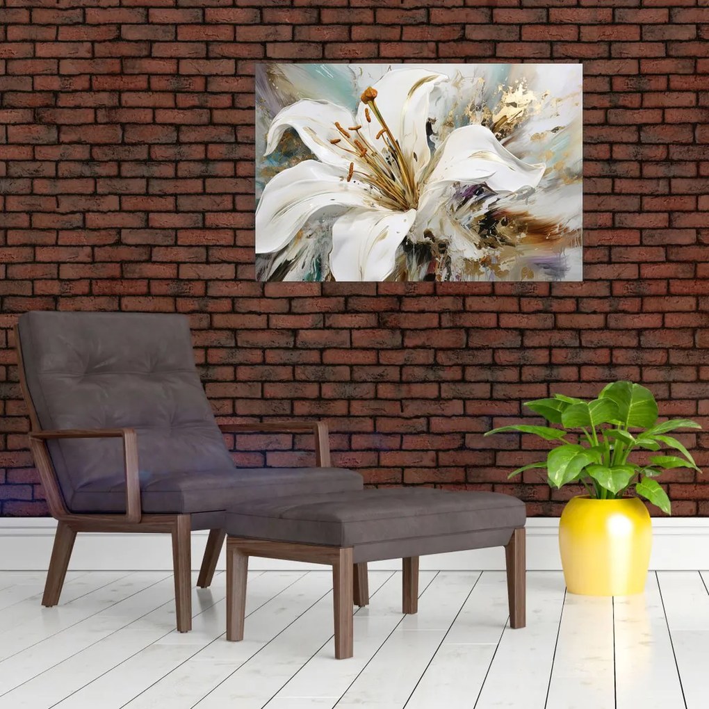 Tablou - Abstracție cu crin (90x60 cm)