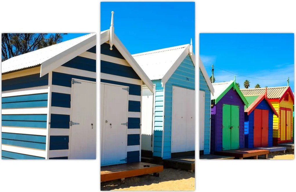 Tablou - Plaja Brighton, Melbourne, Australia (90x60 cm)