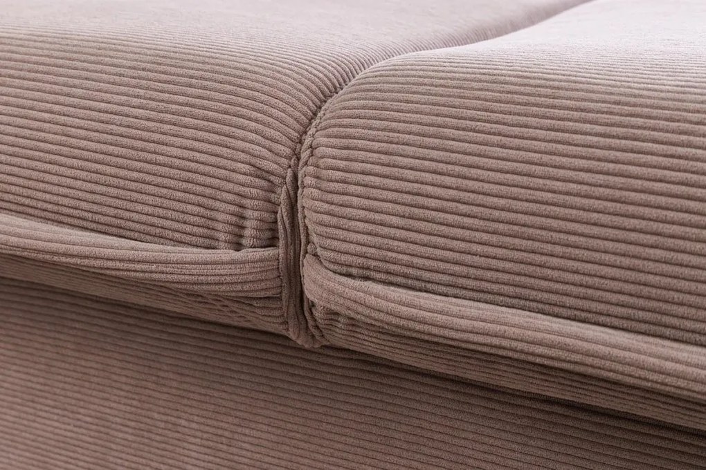 Canapea extensibila, Catifea Raiata, Taupe, APARTMENT 215cm A-44502 VC