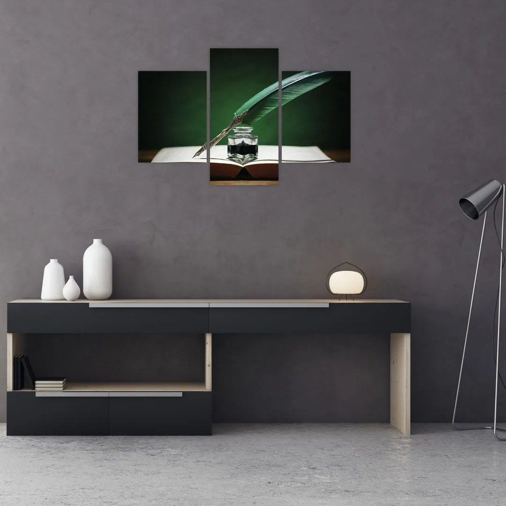 Tablou cu stilou sriind (90x60 cm)