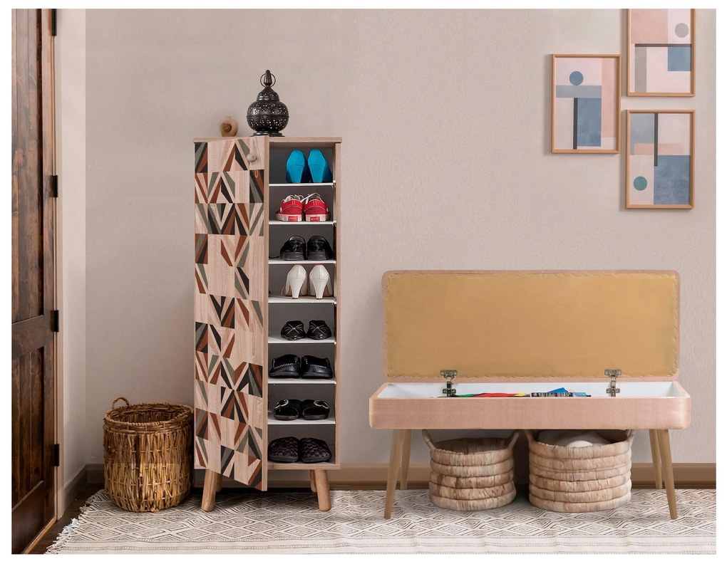 Mobilier Hol Beside 22 (stejar sonoma + piatră) . 1093986