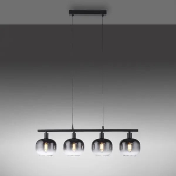 Lustră pe cablu JUST LIGHT. 15421-18 ZEA 4xE14/25W/230V negru