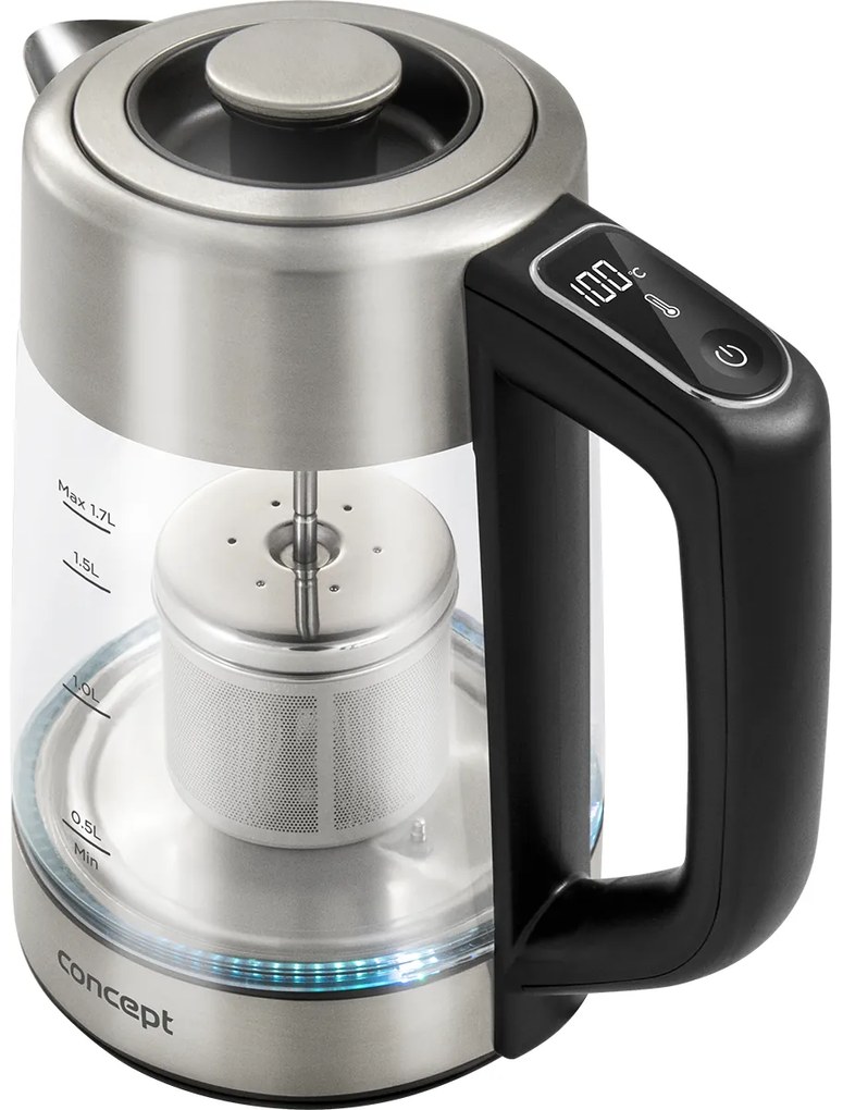 Fierbător Concept RK4190 cu control al temperaturii 1,7 l