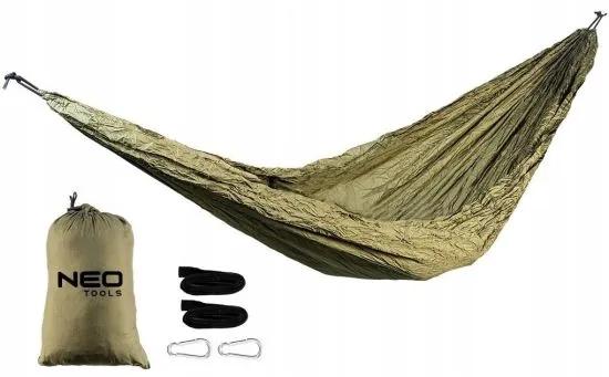 Hamac, cu accesorii, model Survival, verde inchis, max 200 kg, 330x140 cm, NEO