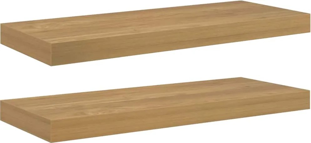 vidaXL Raft de perete 2 pcs Maro 50 x 23 x 4 cm Lemn compozit