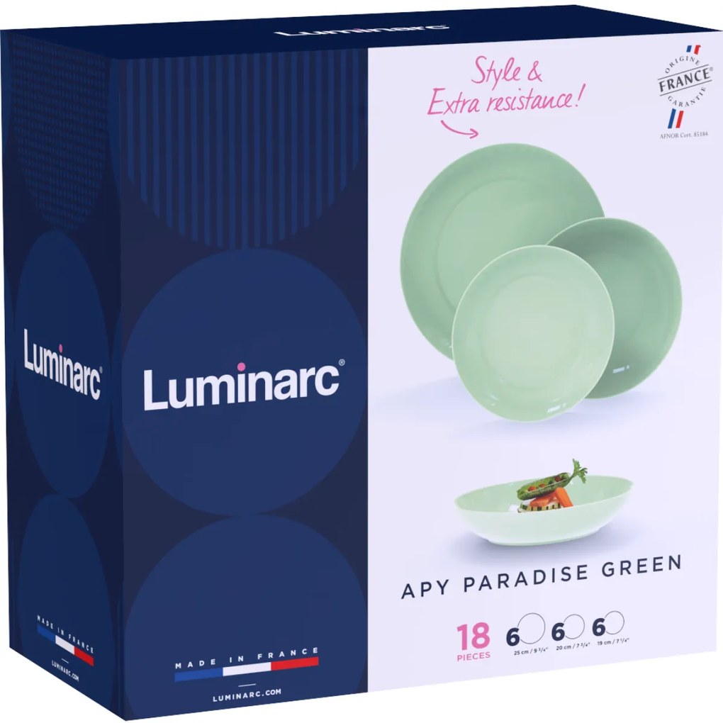 Luminarc Set de masă din 18 piese Apy ParadiseGreen