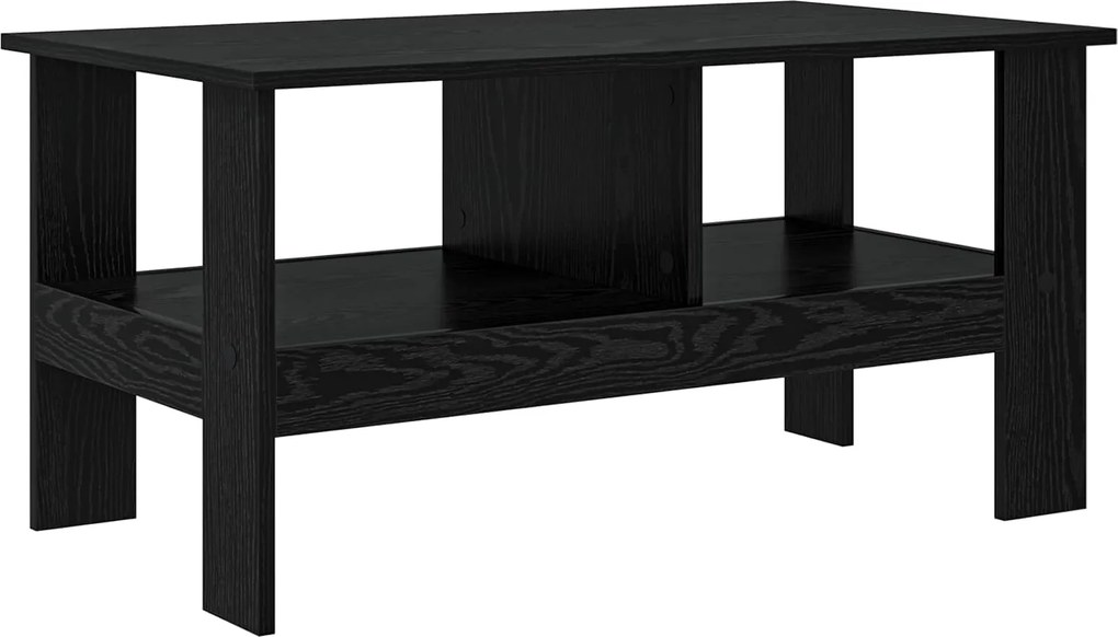 vidaXL Masă de cafea Stejar Negru 90 x 50 x 45 cm Lemn compozit