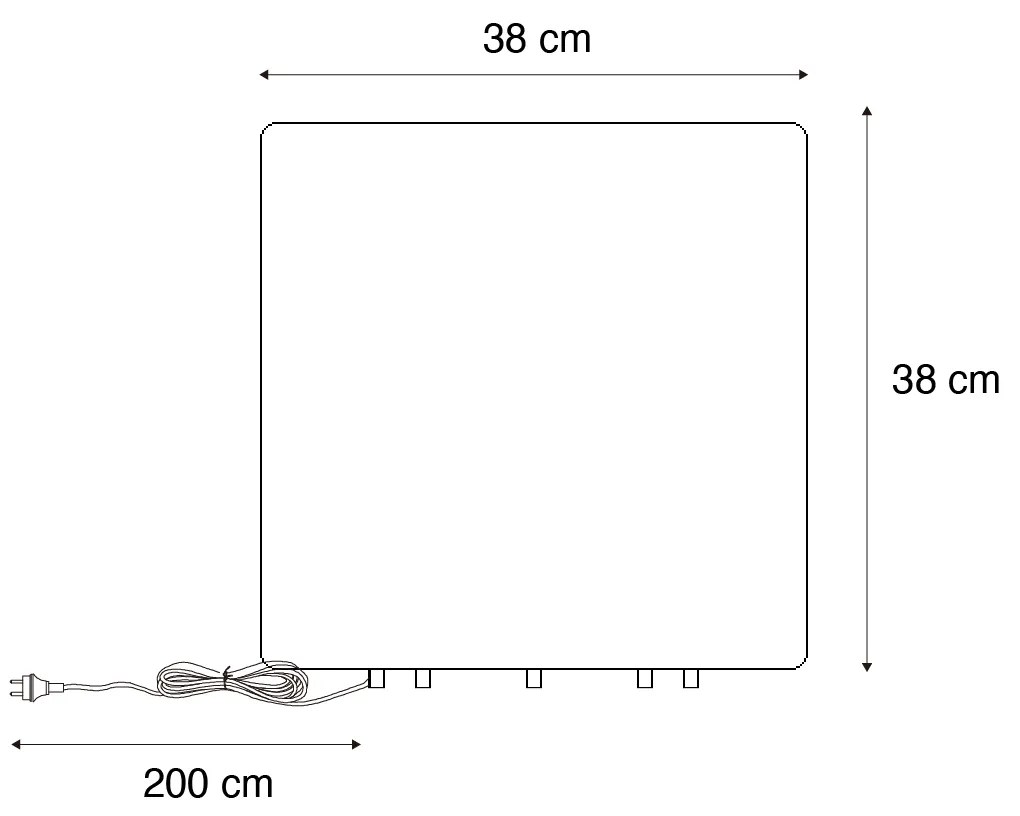 Lampă modernă de exterior albă 38 cm pătrată IP44 - Nura