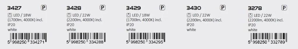 Plafoniera LED design slim modern Pavel 29cm