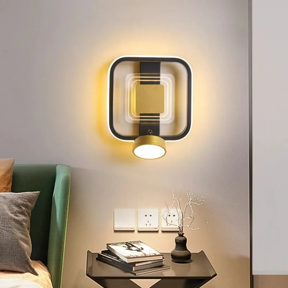 Aplica Led, Elit's Esn B97, 3 Tipuri De Lumina, 40W, Auriu Negru
