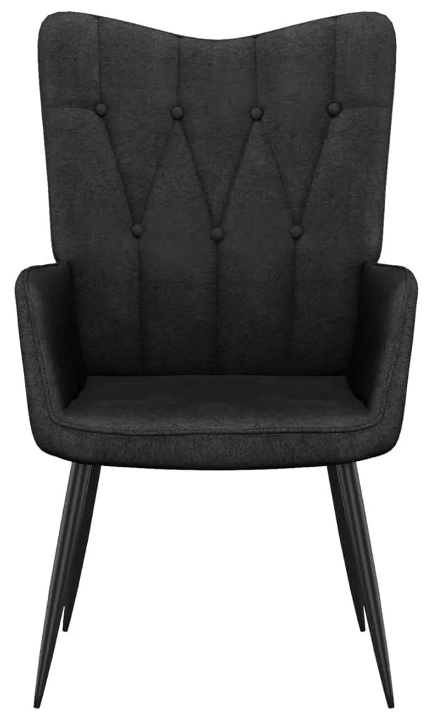 327551 vidaXL Scaun de relaxare, negru, material textil