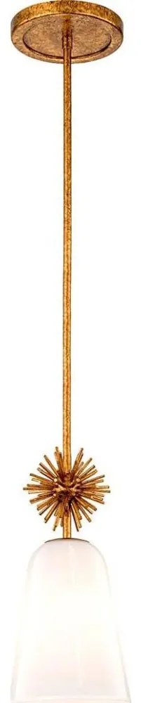 Lustră Quoizel STARING-MP-DG-OPAL STARING 1xE27/40W/230V d. 18,4 cm auriu/alb