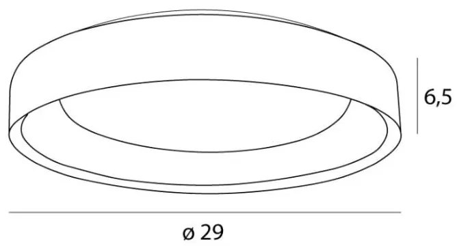 Plafoniera LED design slim circular Tornado 29cm