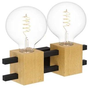 Aplică Eglo 390192 LEVANTARA 2xE27/40W/230V negru/maro