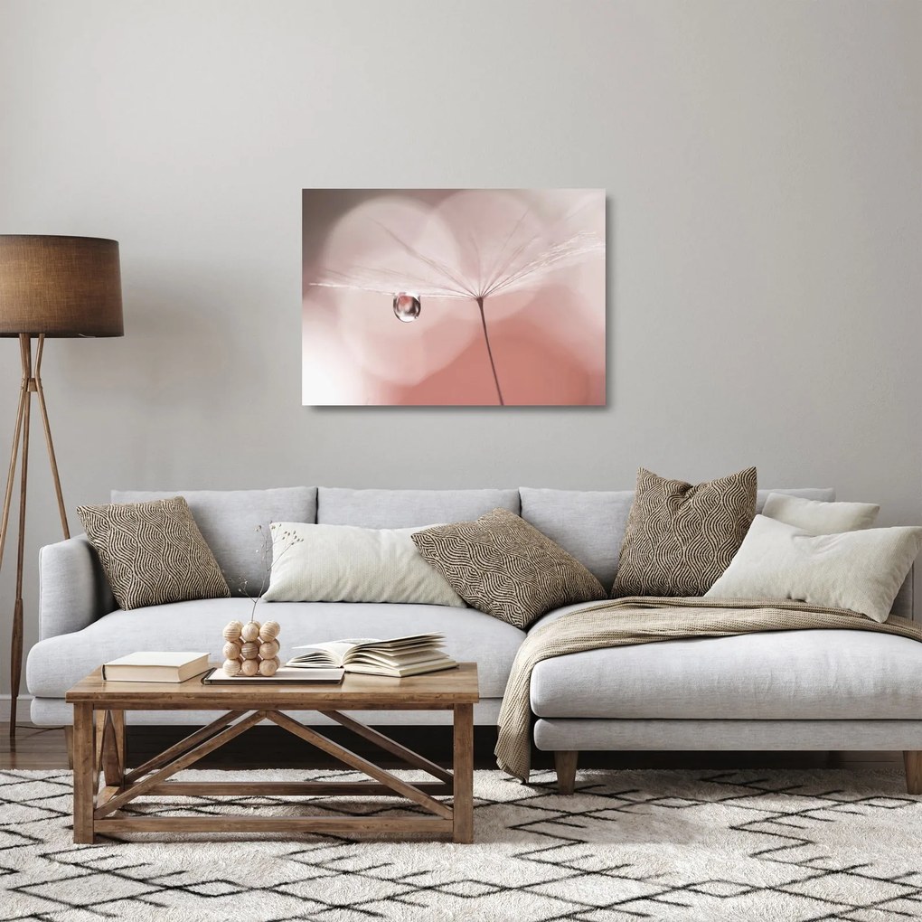 Tablou pe sticlă - O picătură de rouă (70x50 cm)