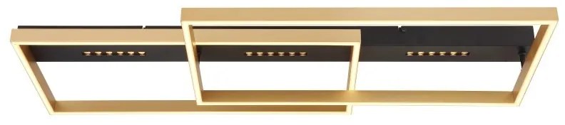 Plafoniera LED design modern Luffy negru, auriu L-90cm