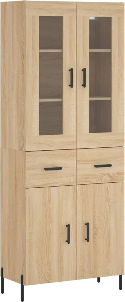 vidaXL Dulap înalt, stejar sonoma, 69,5x34x180 cm, lemn compozit