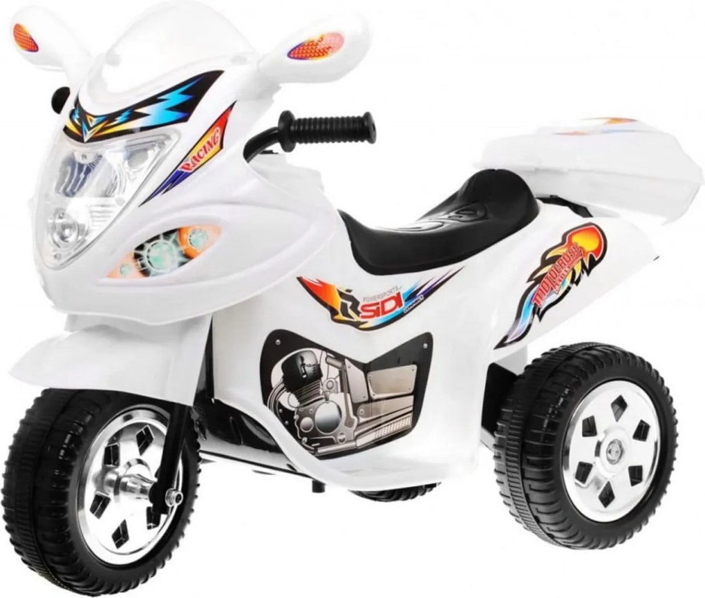 Motocicleta Electrica cu Acumulator Pentru Copii NOVOKIDS™ Moto Classico 88, 3-6 ani, Max 25 kg, Cu Melodii si Lumini, Trotineta Electrica, 3 Roti,