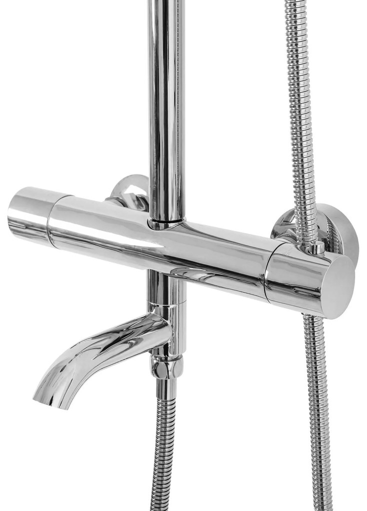 Coloana de dus cu termostat Lungo Crom
