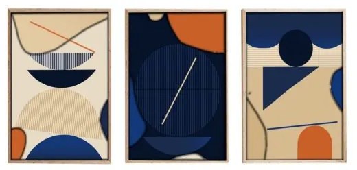 Pictură decorativă MDF cu rame (3 bucăți) Huhu101 - 70 x 50