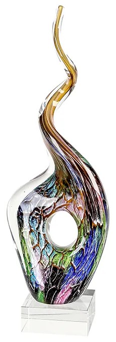 Decoratiune TWIST, sticla, 48x16x10 cm